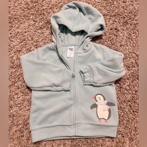 💕4 for $10💕 Carter’s 12 months baby girl sweater aqua with penguin